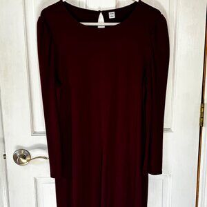 Old Navy burgundy above the knee knit dress, size Large, gently used